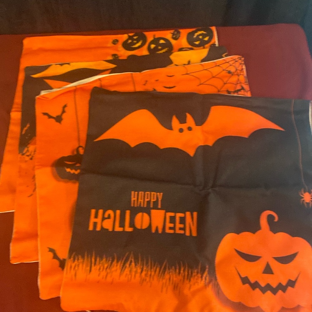 Halloween Throw Pillow Covers, 4 Different Designs